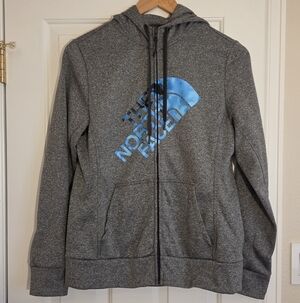 The North Face Heather Gray Full-Zip Ski Hoodie